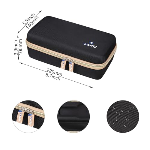 Case for BaBylissPRO FXONE/FX+ Professional Cord/Cordless Hair Clipper - Hard Protective Travel Carrying Storage Organizer Bag (Black & Golden)