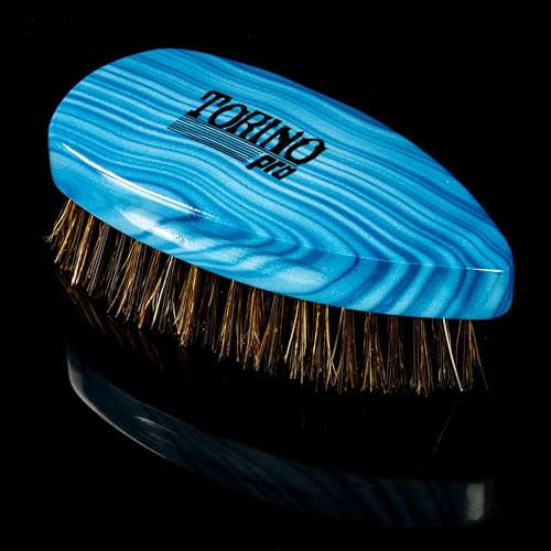 Torino Pro Wave brush #246 - Medium Hard Pointy Palm - Extra long bristles - Reinforced brush great for wolfing