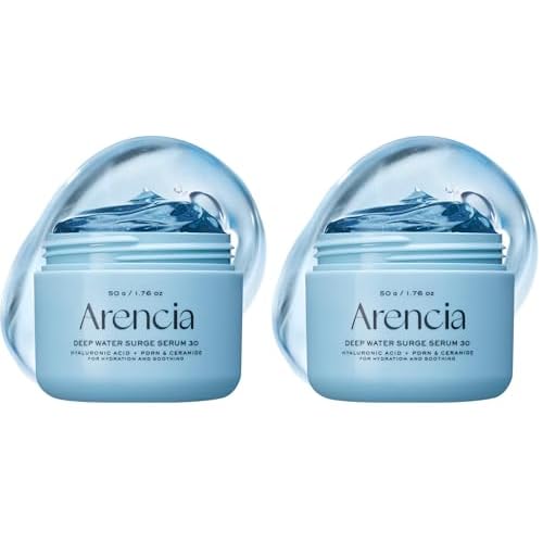 Arencia PDRN Intensive Hydration Overnight Serum - Cica PDRN + Hyaluronic Acid + Ceramide, Smooths fine line for plump glass skin, Korean Skincare 50g 1.76 oz (Pack of 2)
