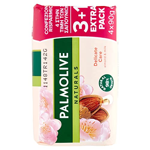 Palmolive - Delicate Care Toiletry Soap with Almond Milk - 360 g, 4 Pieces
