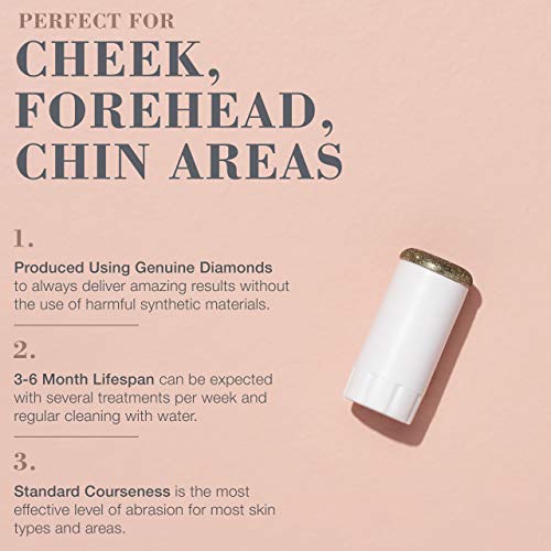 Trophy Skin Standard Diamond Tip - Compatible with Any Trophy Skin Microdermabrasion Machine - Professional-Quality Home Spa Kit Accessory - Rejuvenate and Exfoliate Skin with Real Diamonds