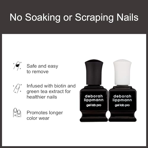 Deborah Lippmann Gel Lab Pro | Gel Like Base and Top Coat Set | Delivers High Shine and Extended Manicure Wear | No Lamps, No Tools, No Damage to Nails