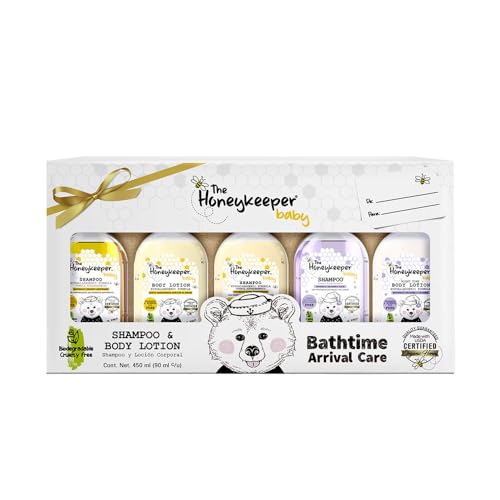 5 pack BATHTIME ARRIVAL CARE THE HONEYKEEPER BABY MIXED 450ml