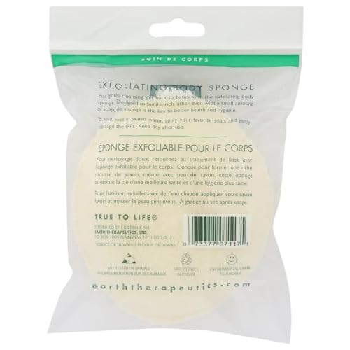 Earth Therapeutics Body Sponge,Exfol,Oval 3Pk