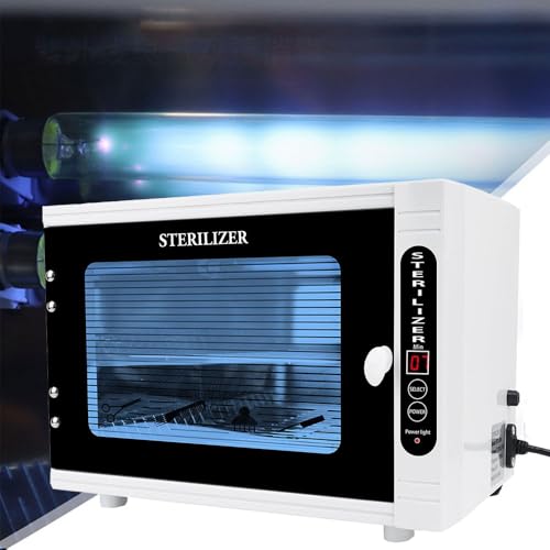 Sterilizer For Nail Tools, 12L Large Capacity Sterilizing Cabinet Sterilizer Beauty Salon Nail Salon Barber Store Tool Sterilizer Desktop Household Tableware Cutlery Towel Sterilizing Cabinet