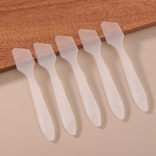 Tbestmax 300 PCS Mini Cosmetic Spatulas 3.2" x 0.6" Disposable Makeup Plastic Spatulas Clear for Facial Creams and Skin Care