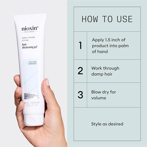 Nioxin Density Defend Hair Thickening Gel | For Volumizing and Fuller Hair| No Stickiness or Stiffness | 5.1 Fl Oz