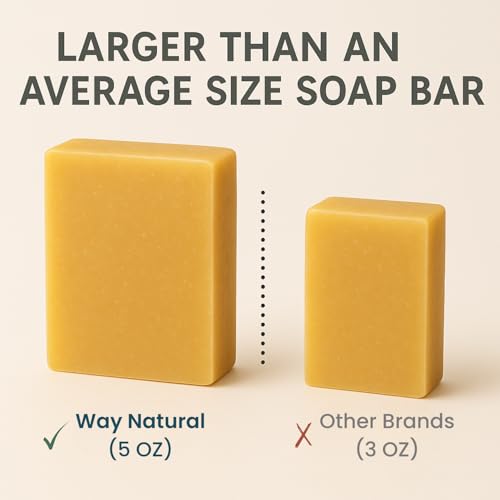 Goat Milk Soap Bar, Unscented - Premium, Handmade w/Real Milk in USA - Hand & Body Goat Soap - Dry, Sensitive Skin, Gentle, No Dyes - (1 Large, 5oz)