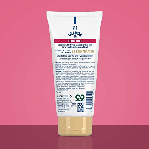 Gold Bond Diabetic Body Lotion, Dry Skin Relief with Vitamin E & Aloe to Soothe & Moisturize Flaky, Rough Skin, 4.5 oz