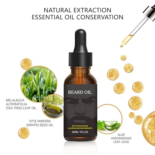 3 Pack Beard Oil for Men, Conditioning and Moisturizing for Better Beard Growth - Gift Set (Fengyin Green Tea/Glamour movement/Azure)