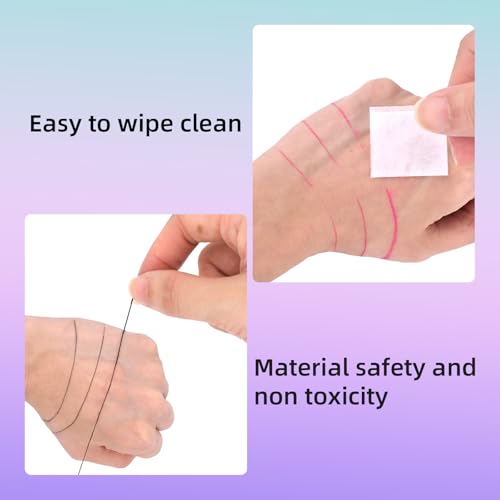 ATOMUS Eyebrow Mapping String 3 Pack Pre-inked 20m(65.6ft) Microblading String for Brow Marking 3 Colors Black White Pink Measuring String for Eyebrow Makeup