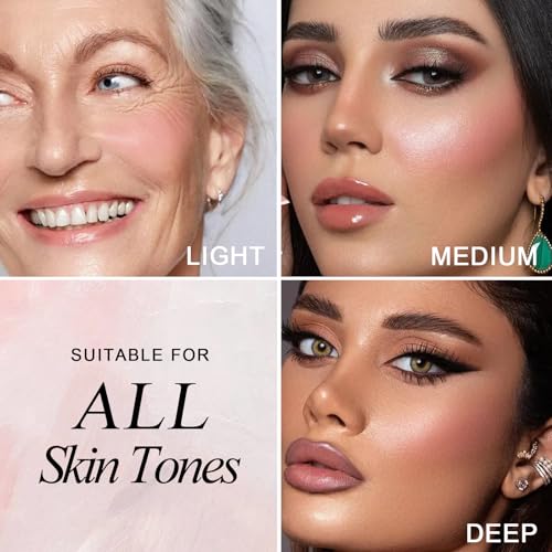 All in One Baked Makeup Palette wiht Bronzer, Highlighter, Blush and Eyeshadow, Highly Pigmented, Long Lasting Travel Compact, Baking Makeup Palette Gift for Women