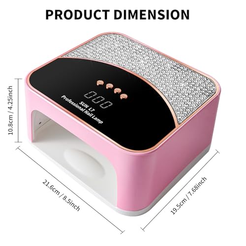 268W UV LED Nail Lamp, Gel for Nail Polish UV Dryer with 4 Timers 45Pcs Lamp Beads and Automatic Sensor Professional Fast Curing Art Tools