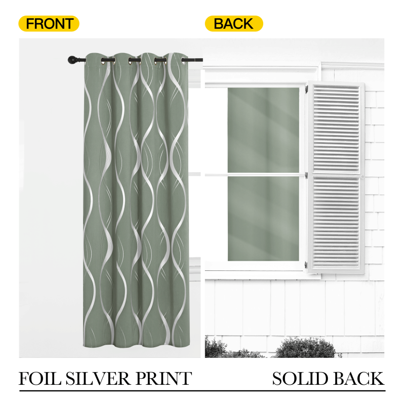 Blackout Window Curtains 2 Panels Room Darkening Thermal Insulated Drapes