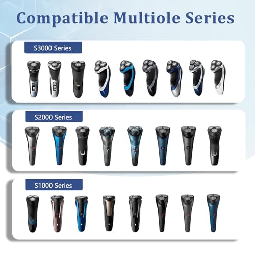 S3000 Replacement Razor Blade Compatible with Philips Norelco Aquatec Shavers,Razor Blades for S3000 Series S3206 S4303.6 Pcs