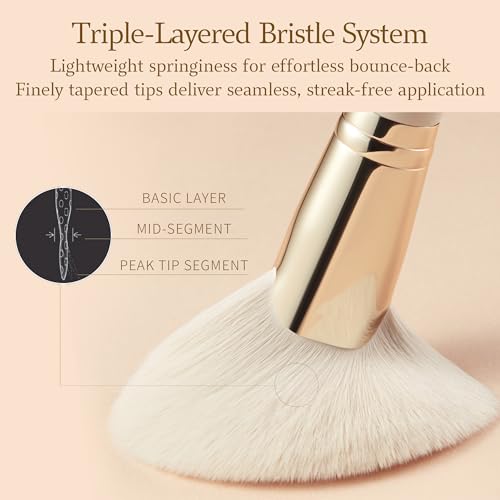 Bisque Series Small Shader Brush for Detailed Eyeshadow Application Painted Birch Handle with Soft Nylon Bristles MJ911
