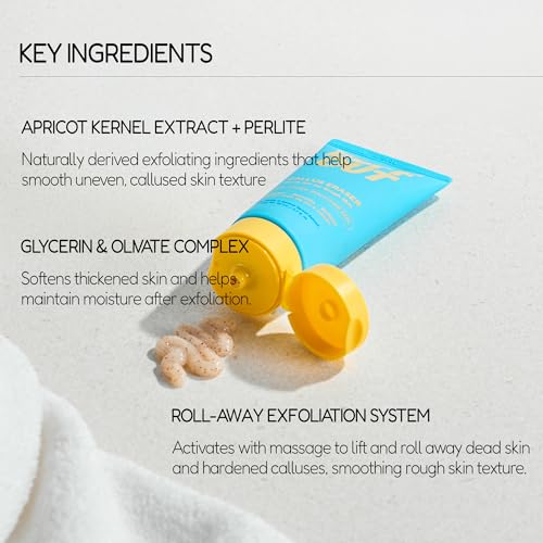 BUFFOUT Callus Eraser Exfoliating Gel ? Body Care Exfoliator Scrub & Exfoliant for Feet, Heels, Elbows & Knees ? Dead Skin Care with Perlite & Apricot Seed Powder