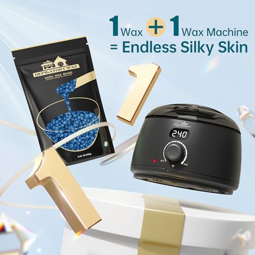 Lifestance L2 Digital Wax Warmer Hair Removal Kit + 1LB Chamomile Wax Beads