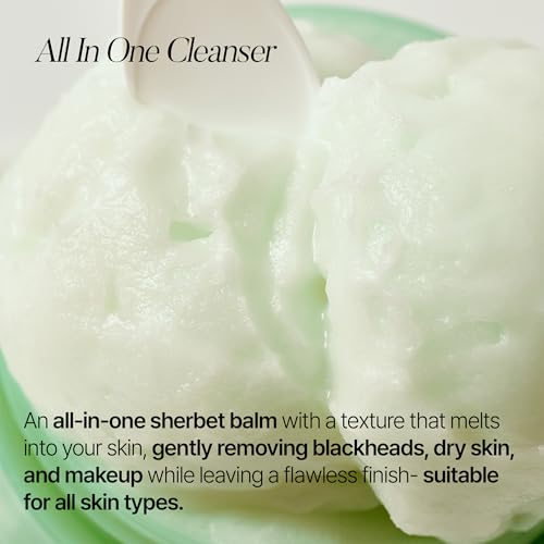 shaishaishai GREEN PAPAYA Pore Deep Cleansing Balm, Makeup Remover, Gentle Exfoliating, Pore Cleaner, Black Head Remover for Face, Oil Cleanser with Jojoba Oil, Korean Skin Care, 2.87oz