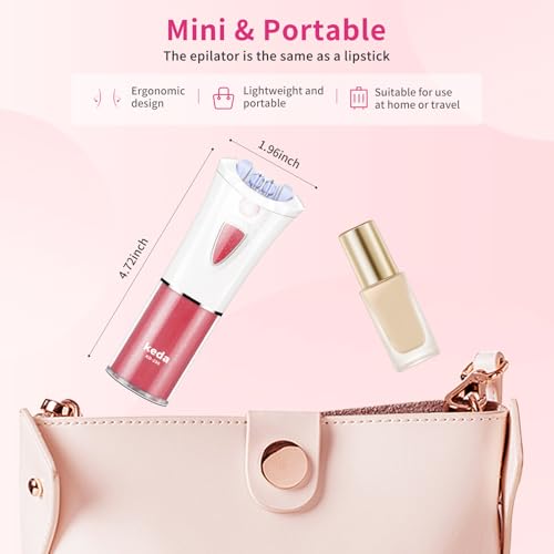 Facial Epilator for Women - 2026 New Face Epilator Hair Remover with LED Light - Smooth Glide Electric Hair Tweezers for Face/Arm/Legs/Bikini Line/Chin/Lip/Pubic Lady Hair Removal Epilators Cordless