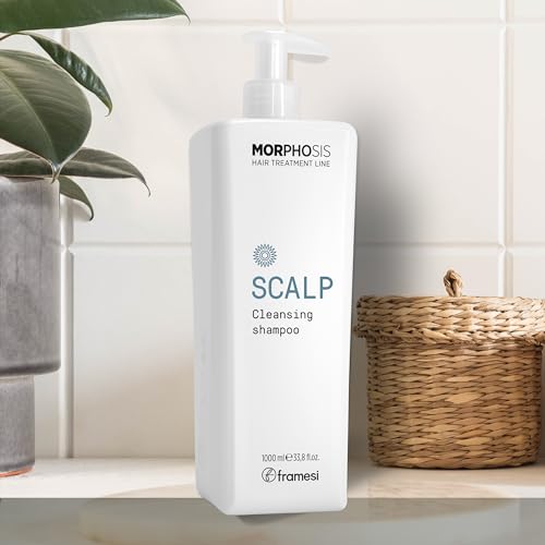 Framesi Morphosis Scalp Cleansing Shampoo, Cleanses Hair and Scalp, Clarifying, Removes Buildup, Natural Ingredients, Color Safe