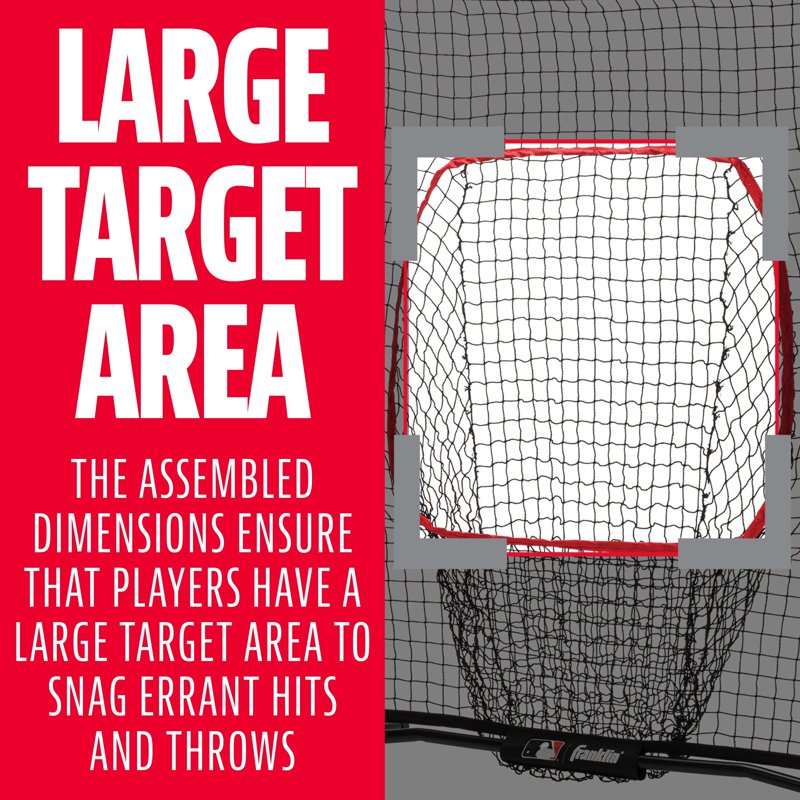 Baseball & Softball Practice Net with Pitching Target 7x7 ft - All Weather Training Equipment