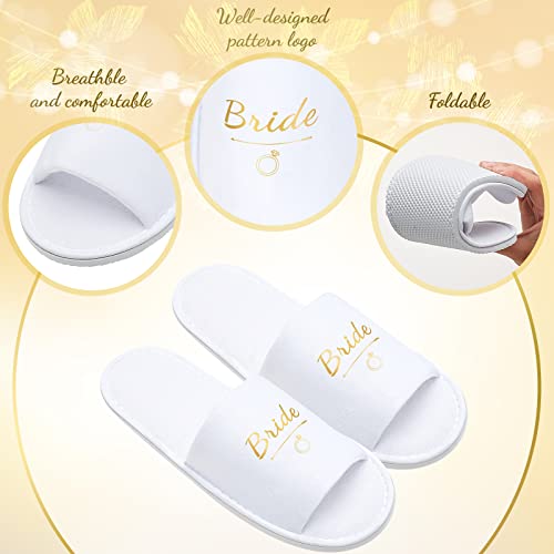 Ramede Set of 12 Bridesmaid Slippers Disposable Wedding Bride Slippers Bulk Bridesmaid Gifts for Wedding Day Bridal Party Women Bachelorette Party Favor(1 Size)