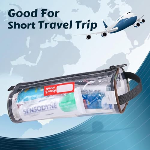 Rough Enough Clear Travel Toiletry Bag for Women Leakproof Cosmetic Makeup Organizer for Toiletries Traveling Essentials