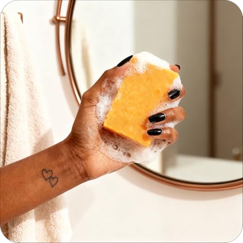 Glo Melanin Organic Turmeric Soap for Dark Spots, Soap for Face, All Natural Face Wash