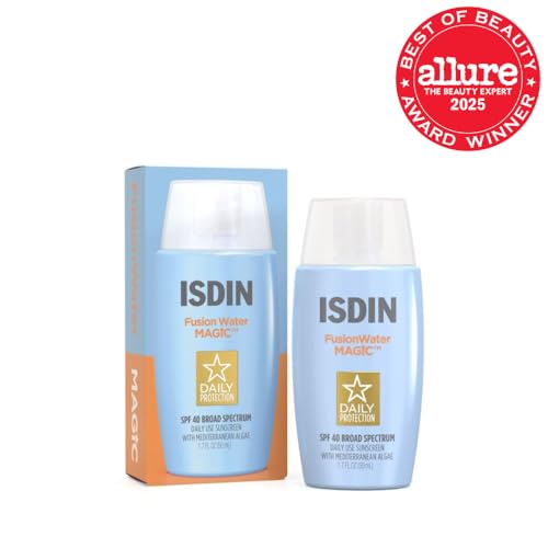 Fusion Water MAGIC, Ultralight Broad Spectrum SPF 40 Sunscreen with Hyaluronic Acid and Vitamin E, 50ml