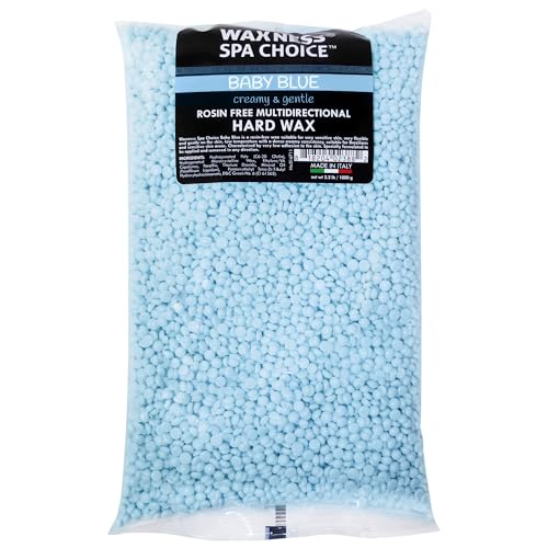 Waxness Spa Choice Assorted Hard Wax Beads 2.2 lb 1 kg Pack of 3 - Mango, Coconut, Baby Blue