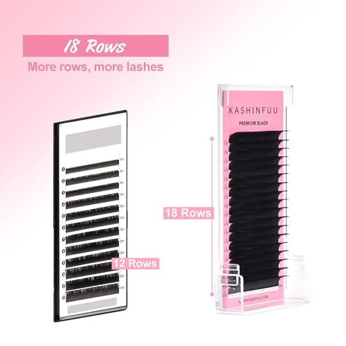 Classic Lash Extensions 0.05 CC Cashmere Eyelash Extensions 8-16mm,Silk Volume & Classic Lashes Soft Matte Dark Professional Eyelashes Extension Salon Use(0.05-CC-10-15 mm)
