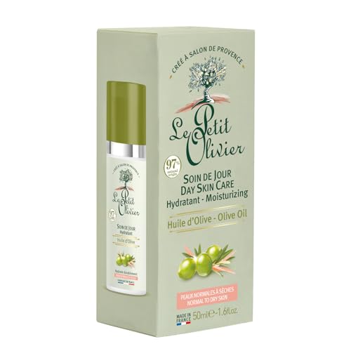 Le Petit Olivier Moisturizing Day Skin Care - Enriched with Olive Oil - Soothes and Hydrates Skin - Made with Natural Origin Ingredients - Silicone Free - Normal to Dry Skin - 1.6 oz Moisturizer
