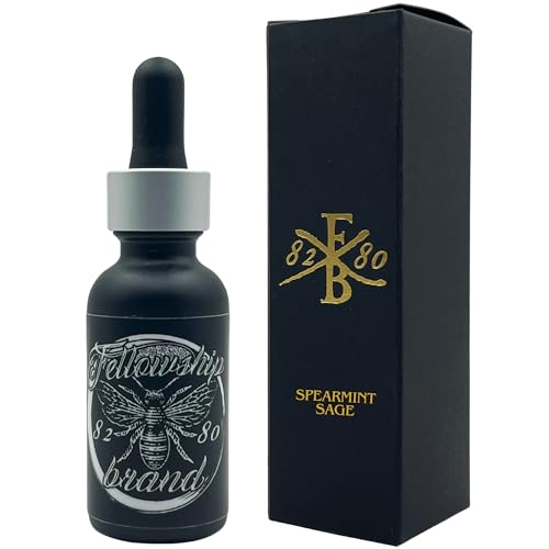 Beard Oil For Men - Organic Beard Growth Oil Made In USA, Premium Beard Conditioner And Softener With Jojoba Oil - 1 Pack, 1 Fl Oz, Spearmint Sage