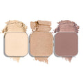3-Color Single Eyeshadow Refill Set ? Ivory, Champagne & Cool Brown, Matte & Shimmer, Highly Pigmented & Long-Lasting, 1.02¡± (26mm) Square Metal Pans, No Case, Fits Magnetic Palettes
