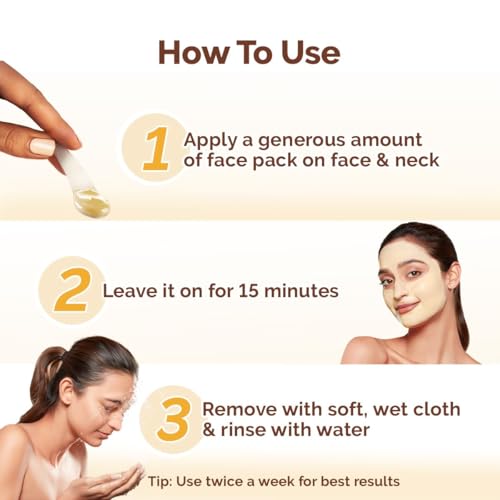 MAMAEARTH Ubtan Face Pack with Turmeric & Saffron | Restores Natural Glow & Makes Skin Soft & Supple | 3.5 Oz (100g)