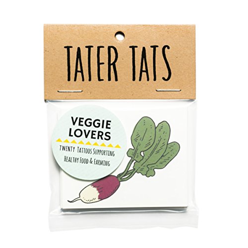 Veggie Lovers Pack: 20 Temporary Vegetable Tattoos