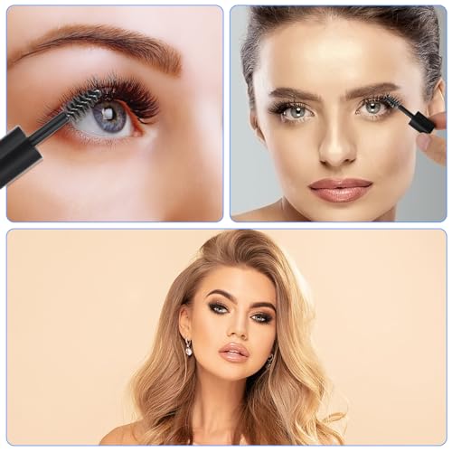 27Pcs Empty Mascara Tubes with Wand Mini 3ml Empty Mascara Bottles with Brush Rubber Inserts Small Sample Size Eyelash Growth packing Tube Container for Travel(Black)