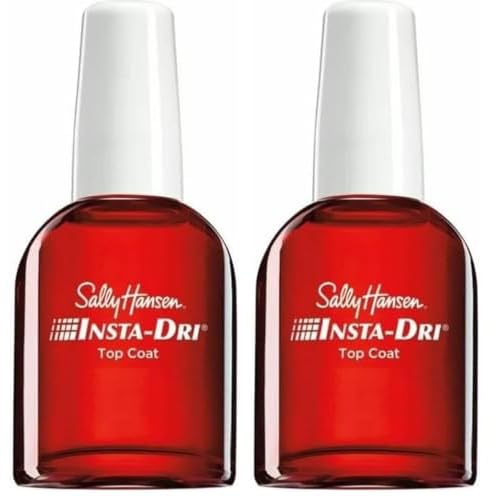 Sally Hansen Top Coat Clear, 0.45 Fl Ounce | Anti-Chip | Insta-Dri | Pack of 2