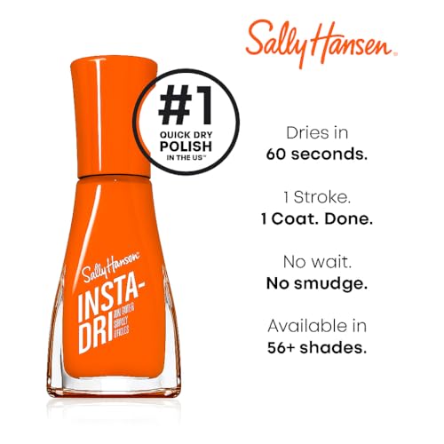 Sally Hansen Insta-Dri Reese's Nail Polish | Quick Dry, Long Lasting, Streak-Free Shine | Opaque, Shimmery | 737 REESE¡¯S Candy | Burnt Orange Nail Color