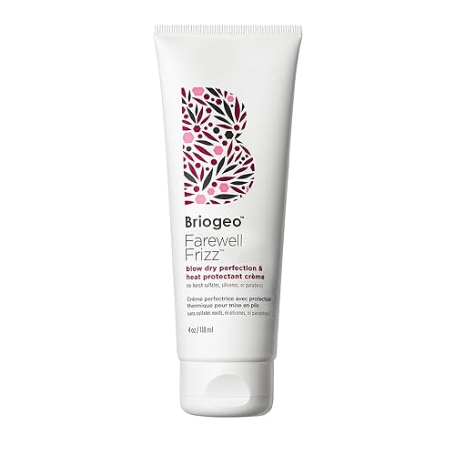 Briogeo Farewell Frizz Blow Dry Perfection & Heat Protectant Cr?me, Anti Frizz Hair Cream with Argan Oil for Styling, Silicone-free, Heat Protectant, Smooths Hair, Vegan, Cruelty-Free