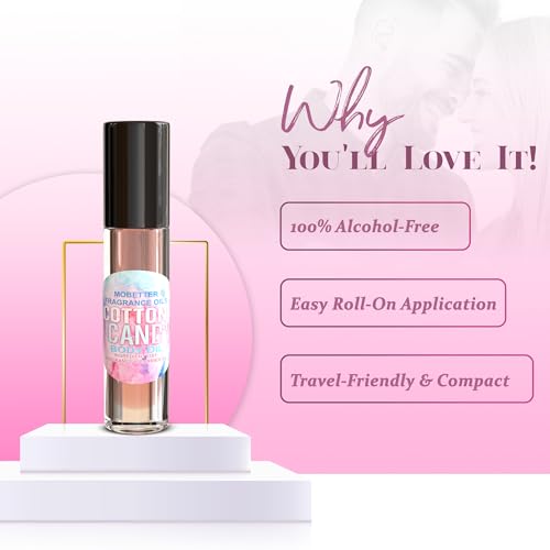 MOBETTER FRAGRANCE OILS Cotton Candy Body Oil Perfume 10ml Roll On Bottle