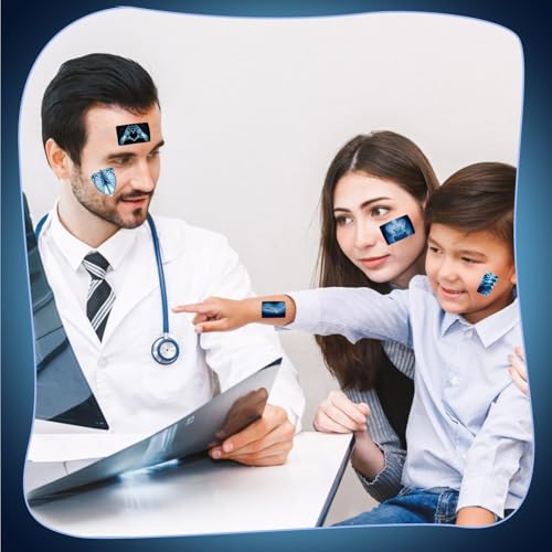 144PCS Radiology X Ray Temporary Tattoos Stickers Radiology Themed Party Favors Supplies Birthday Party Decorations