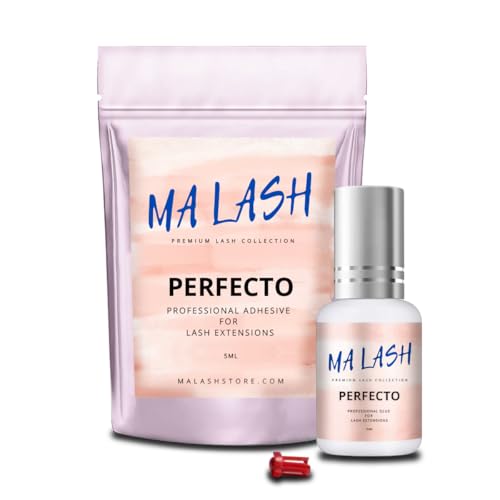 Perfecto Eyelash Extension Adhesive ? 5ml (0.17 fl. oz) ? Ultra-Fast 0.3-0.5 Sec Drying ? 8 Weeks Retention ? Black Adhesive for Lash Extensions (Perfecto)