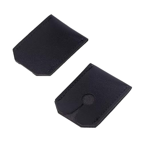 2 Pack Safety Razor Cover Head Blades Protective Case PU Leather Sleeve Storage Sheath Travel Carrying Protector for King C. Gillette Merkur VIKINGS Double Edge Safety Razors with Long Handle