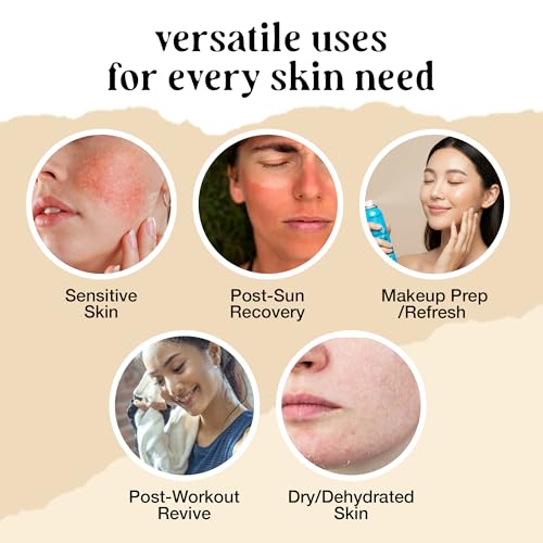 300ml + 50ml Thermal Spring Water Face Spray Mist Hydrating w/ Hyaluronic Acid & Aloe Vera - Hydrating Face Mist, Soothing & Calming, Mineral-Rich Skin Nourishment, Refreshing, 10 fl oz + 1.7 fl oz