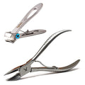 KOHM Nail Clippers & Ingrown Toenail Clippers for Thick Nails - Heavy Duty, Wide Mouth Professional Fingernail and Toenail Clippers for Men, Women & Seniors, Professional Podiatrist Tool