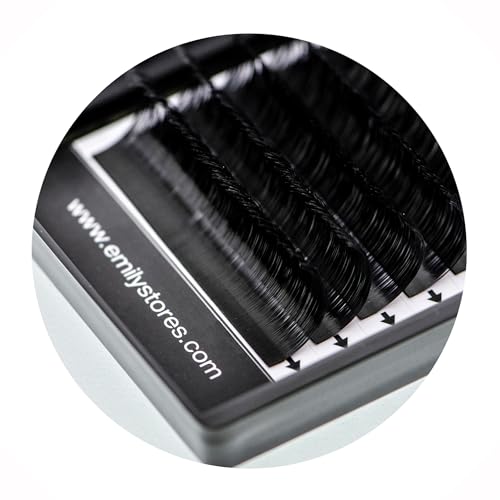 0.03mm Thickness C Curl Eyelash Extension Fine Soft Light-Weight Volume Individual Lash For Easy Fan Eyelash Extensions (12MM)