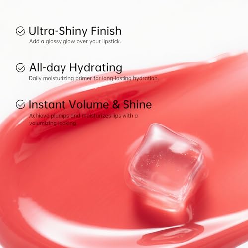 CATKIN Lip Plumper Gloss, Tinted Lip Serum with Hyaluronic Acid & Jojoba Oil, Non-sticky Volumizing Hydrating Formula for a High Shine Maximum 3D Look, Plump & Soft Lips 0.12 Fl Oz-C05 Chocolate Amber
