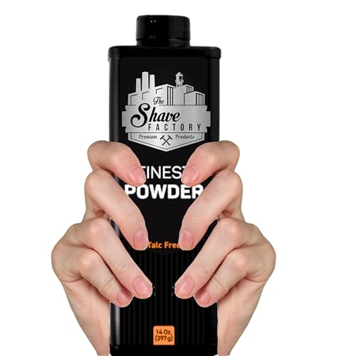 the shave factory Barber Best After Haircut or Shave Powder, White, Neutral, Classic Deodorizing Powder for Men, Protects Against Sweat and Body Odor 14 oz. 397 gr.